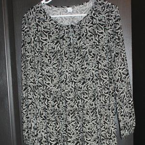 Old Navy Womens' Keyhold Dress Black and White - Size Medium
